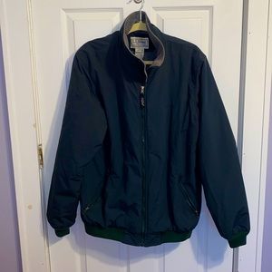 LL Bean Men’s Warm-Up Jacket flannel lined Sz L Tall like new